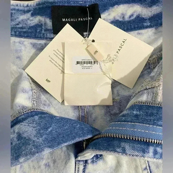 New Magali Pascal Jagger Shorts High Rise Acid Wash Hippie Festival 70 90s Y2K - Picture 9 of 16